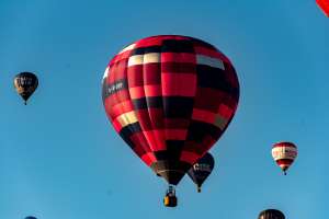 G-PURP hot air balloon, a Lindstrand HOT AIR Balloons LBL 90A, seen at Leigh Woods, North Somerset, United Kingdom on 7 August 2026. Photograph by Dave
