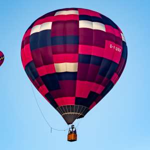 G-PURP hot air balloon, a Lindstrand HOT AIR Balloons LBL 90A, seen at Arrow, Warwickshire, United Kingdom on 29 May 2026. Photograph by Dave