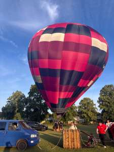 G-PURP hot air balloon, a Lindstrand HOT AIR Balloons LBL 90A, seen at Knowle, Bristol, United Kingdom on 27 June 2026. Photograph by R0nN1e