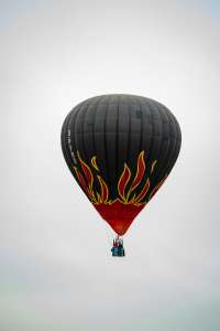 G-PYRO hot air balloon, a Cameron N-65, seen at Arrow, Warwickshire, United Kingdom on 31 May 2025. Photograph by Dave