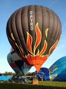 G-PYRO hot air balloon, a Cameron N-65, added to the archive 7 September 2026. Photograph by Balloon Spotters Archive