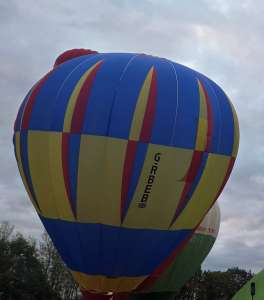 G-RBEB hot air balloon, a Cameron C-60, seen at Telford, Telford and Wrekin, United Kingdom on 30 August 2026. Photograph by Dave