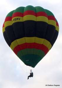 G-RBMV hot air balloon, a Cameron O-31. Photograph by Kevin Boon