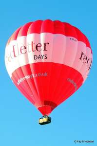 Red Letter Days hot air balloon G-RLDZ, a Cameron A-315. Photograph by Fay Shepherd