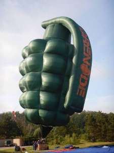 G-RNDE hot air balloon, a Balony Kubicek SPOL. S R.O. BB-S/GRENADE. Photograph by Kubicek Balloons / Kubicek Balloons UK