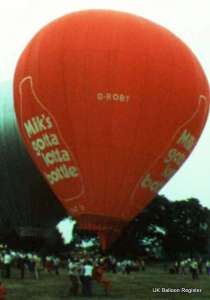 G-ROBY hot air balloon, a Colt 17A, added to the archive 7 September 2026. Photograph by Mel Kirby