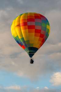 G-RONY hot air balloon, a Cameron SPORT-60, seen at Leigh Woods, North Somerset, United Kingdom on 9 August 2026. Photograph by Dave