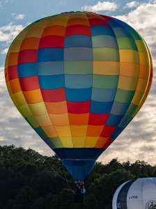 G-RONY hot air balloon, a Cameron SPORT-60, seen at Arrow, Warwickshire, United Kingdom on 29 May 2026. Photograph by Dave