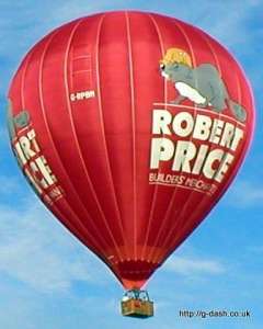 G-RPBM hot air balloon, a Cameron Z-210. Photograph by JEM Ballooning