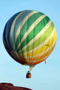 G-SATL hot air balloon, a Cameron SPHERE-105, added to the archive 7 September 2026. Photograph by G Bann