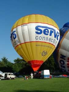 Servo hot air balloon G-SERV, a Cameron N-105, added to the archive 7 September 2026. Photograph by Balloon Spotters Archive