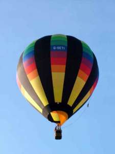 G-SETI hot air balloon, a Cameron Balloons SKY 80-16. Photograph by Balloon Spotters Archive