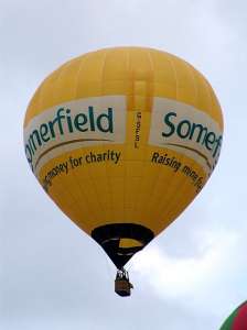 G-SFSL hot air balloon, a Cameron Z-105, added to the archive 7 September 2026. Photograph by Balloon Spotters Archive