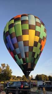 G-SHAD hot air balloon, a Cameron Z-90, seen at Horningsham, Wiltshire, United Kingdom on 11 September 2026. Photograph by Dave