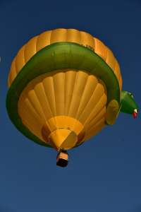 Snake hot air balloon G-SNKE, an Ultramagic M-90 (animals), seen at Leigh Woods, North Somerset, United Kingdom on 7 August 2026. Photograph by Dave