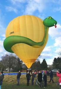 G-SNKE hot air balloon, added to the archive 27 August 2026. Photograph by Bob Garnett