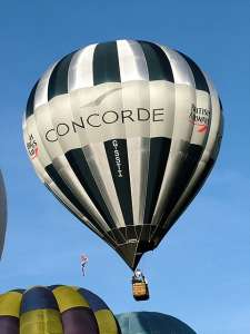 G-SSTI hot air balloon, a Cameron N-105, added to the archive 7 September 2026. Photograph by Balloon Spotters Archive