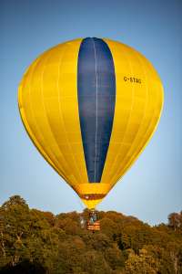 G-STAC hot air balloon, a Lindstrand Technologies LTL Series 1-105, seen at Horningsham, Wiltshire, United Kingdom on 11 September 2026. Photograph by Dave