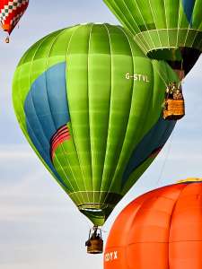 G-STVL hot air balloon, a Lindstrand Balloons LBL 77A. Photograph by Dave