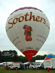 G-SUCK hot air balloon, a Cameron Z-105. Photograph by Balloon Spotters Archive