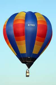G-TICO hot air balloon, a Cameron O-77. Photograph by G Bann