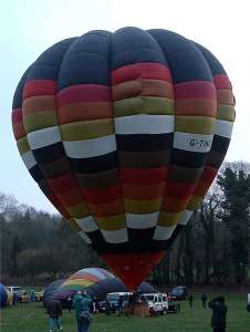 G-TING hot air balloon, a Cameron O-120. Photograph by Balloon Spotters Archive