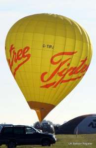 Tiptree hot air balloon G-TIPJ, a Cameron Z-77. Photograph by Kevin Boon