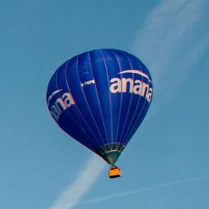 Anana hot air balloon G-TOPB, a Cameron Z-140, seen at Leigh Woods, North Somerset, United Kingdom on 8 August 2014. Photograph by Dave