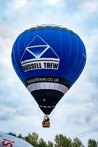G-TREW hot air balloon, a Balony Kubicek SPOL. S R.O. BB22Z, seen at Telford, Telford and Wrekin, United Kingdom on 24 August 2025. Photograph by Dave
