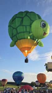 Turtle hot air balloon G-TURT, an Ultramagic S-90 (animals). Photograph by Dave