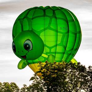 Turtle hot air balloon G-TURT, an Ultramagic S-90 (animals)