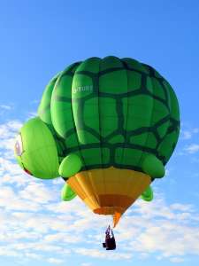 Turtle hot air balloon G-TURT, an Ultramagic S-90 (animals), added to the archive 7 September 2026. Photograph by G Bann