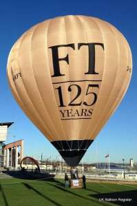 G-UKFT hot air balloon, a Cameron Z-77. Photograph by Andrew Exclusive Ballooning (Andrew Holly)