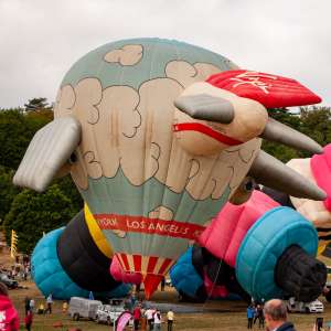 Airplane hot air balloon G-UMBO, a Thunder AND Colt Colt Jumbo
