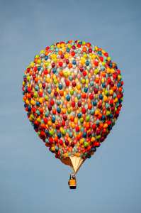 Up hot air balloon G-UPOI, a Cameron TR-84 S1, seen at Leigh Woods, North Somerset, United Kingdom on 8 August 2014. Photograph by Dave