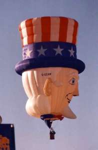 G-USAM hot air balloon, added to the archive 27 August 2026. Photograph by Bill Teasdale