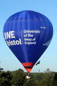 Uwe hot air balloon G-UWEB, a Cameron Z-120 (university), added to the archive 7 September 2026. Photograph by G Bann