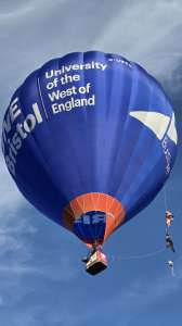 G-UWEB hot air balloon, a Cameron Z-120, seen on 4 October 2026. Photograph by Dave