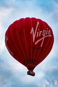 Virgin hot air balloon G-VBAK, a Cameron A-400. Photograph by Dave
