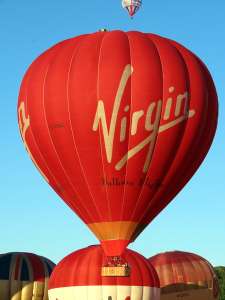 Virgin hot air balloon G-VBAU, a Cameron A-400, added to the archive 7 September 2026. Photograph by G Bann