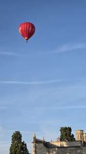 Virgin hot air balloon G-VBAX, a Cameron A-400, seen at Leigh Woods, North Somerset, United Kingdom on 3 August 2026. Photograph by Dave