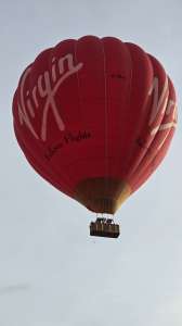 Virgin hot air balloon G-VBAX, a Cameron A-400. Photograph by Dave