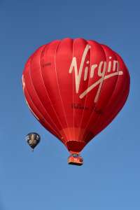 Virgin hot air balloon G-VBBB, a Cameron A-300. Photograph by Dave