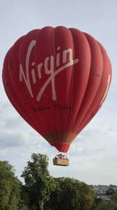 Virgin hot air balloon G-VBBF, a Cameron A-400. Photograph by Dave