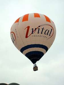 Vital hot air balloon G-VITL, a Lindstrand Balloons LBL 105A. Photograph by Balloon Spotters Archive