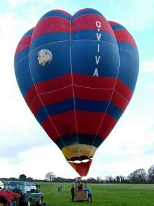 G-VIVA hot air balloon, a Thunder AX7-65 Bolt, added to the archive 7 September 2026. Photograph by Balloon Spotters Archive