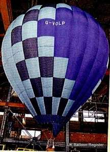 G-VOLP hot air balloon, a Lindstrand HOT AIR Balloons LBL 150A. Photograph by slowfly.it