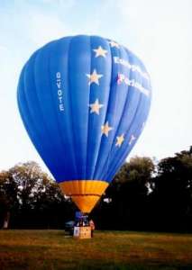 G-VOTE hot air balloon, an Ultramagic M-77. Photograph by Andrew Garrett