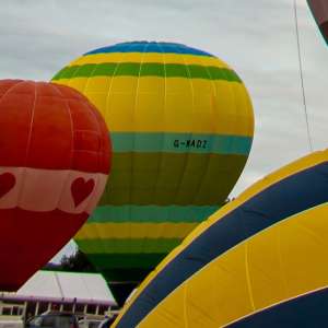 G-WADZ hot air balloon, a Lindstrand HOT AIR Balloons LBL 90A, seen at Leigh Woods, North Somerset, United Kingdom on 9 August 2015. Photograph by Dave