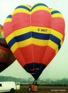 G-WAIT hot air balloon, a Cameron V-77, added to the archive 7 September 2026. Photograph by Mel Kirby
